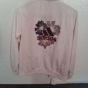 Adidas Off-White Sweatshirt with Floral Graphic